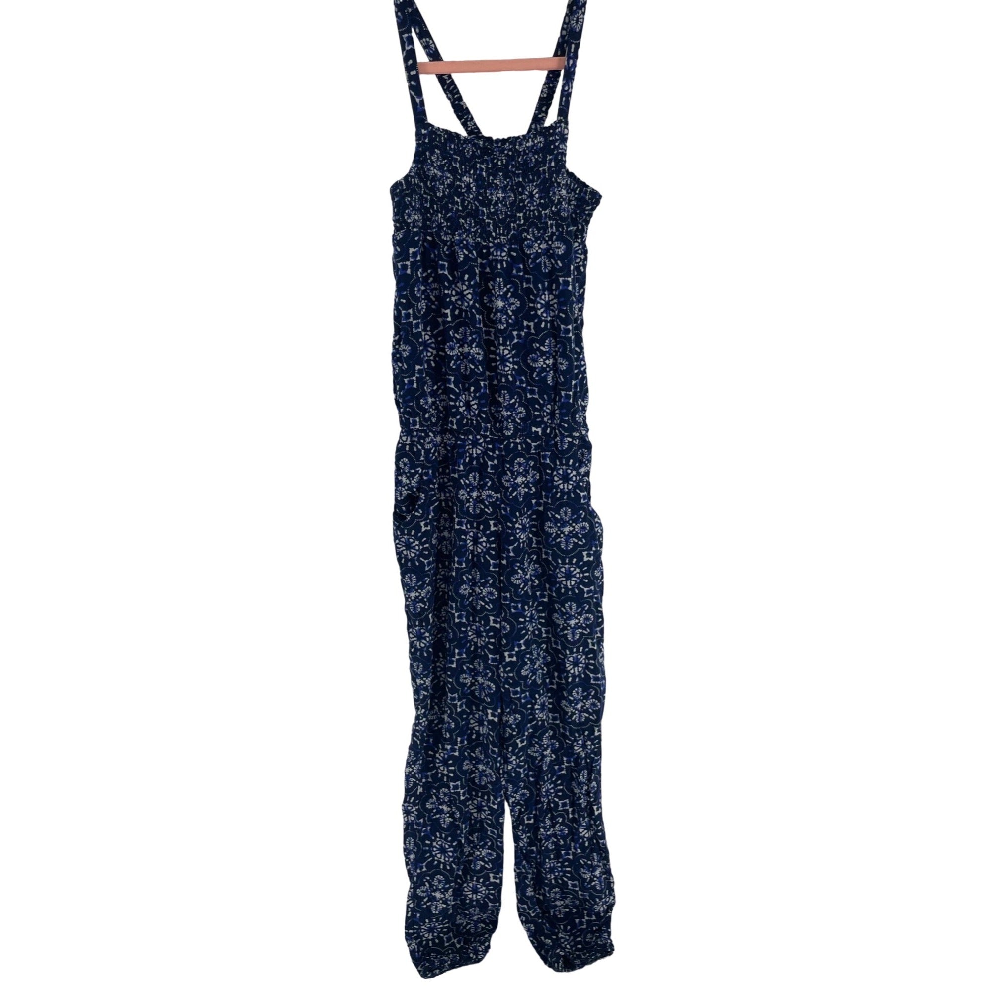 H&M Women's Size 13-14Y Girl's Blue & White Jumpsuit