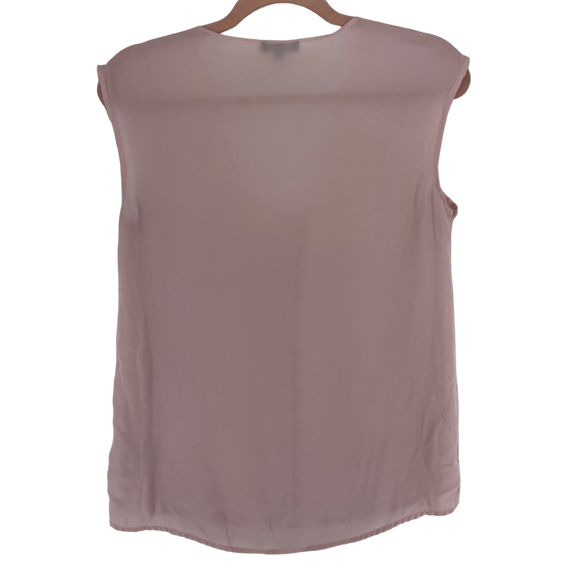 Shinestar Women's Size Medium Light Pink Sleeveless Sheer Blouse