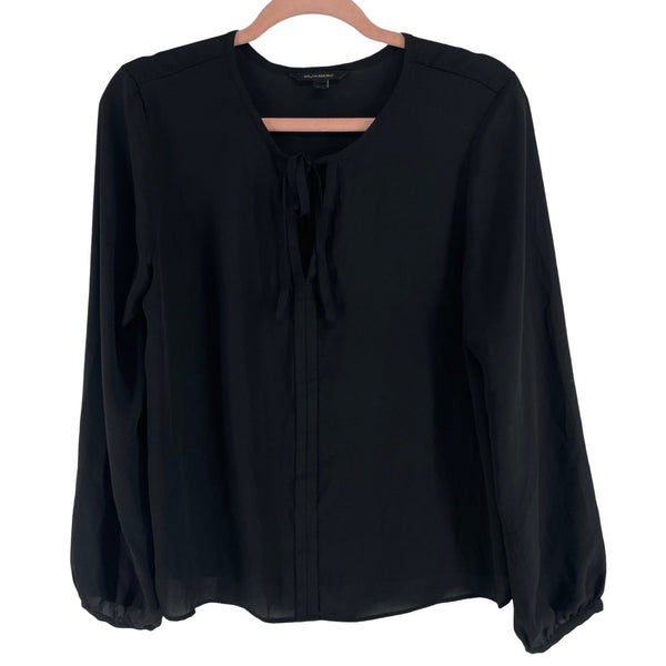 Banana Republic Women's Size Medium Long-Sleeved Black Sheer Blouse