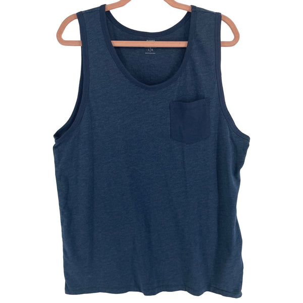 Old Navy Men's Size Large Navy Blue Tank Top W/ Front Pocket