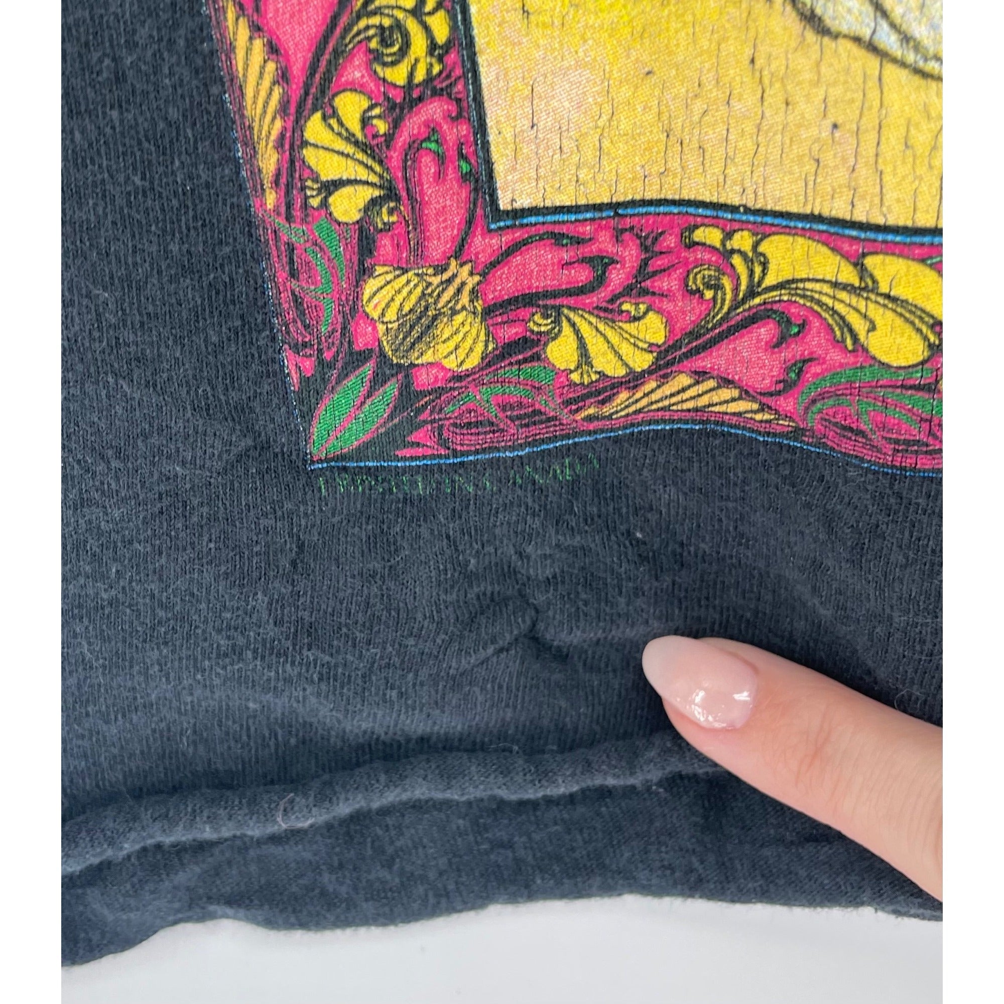 Janis Joplin Women's Size Large Vintage Avalon Ballroom 1967 Black Graphic Tee