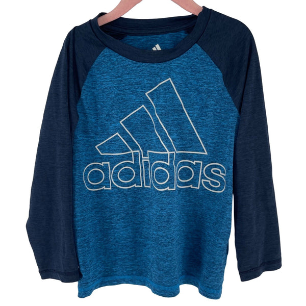 Adidas Boy's Size Small Two-Tone Blue Athletic Shirt