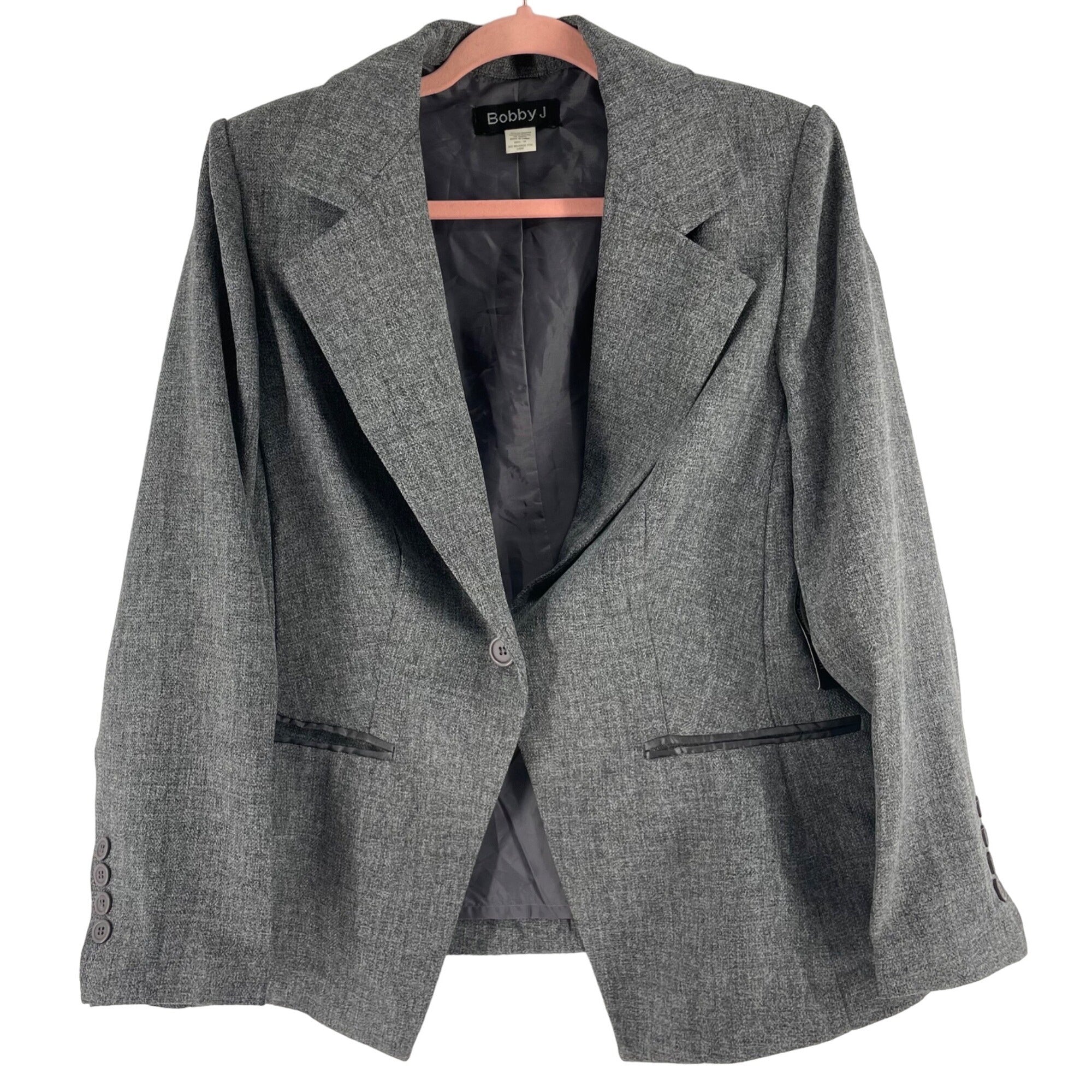 NWT Bobby J Women's Size 1X Grey Blazer